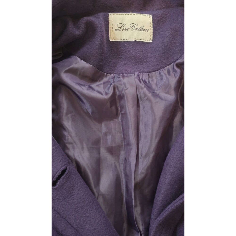 WOMAN'S LOVE CULTURE SIZE: LARGE PURPLE CASUAL PEA COAT*WORN 1X EXCELLENT COND* - Picture 9 of 12